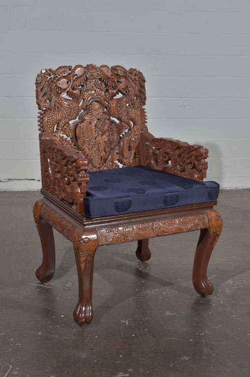 Set of Eight Hand Carved Chairs