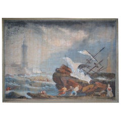 Large 18th century oil on canvas