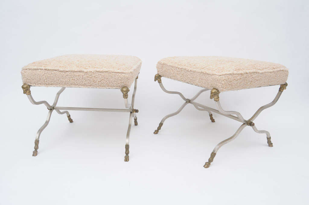 Pair of Rams Head Stools