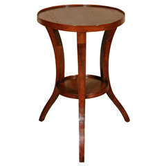 Italian Round Walnut  Tiered Table