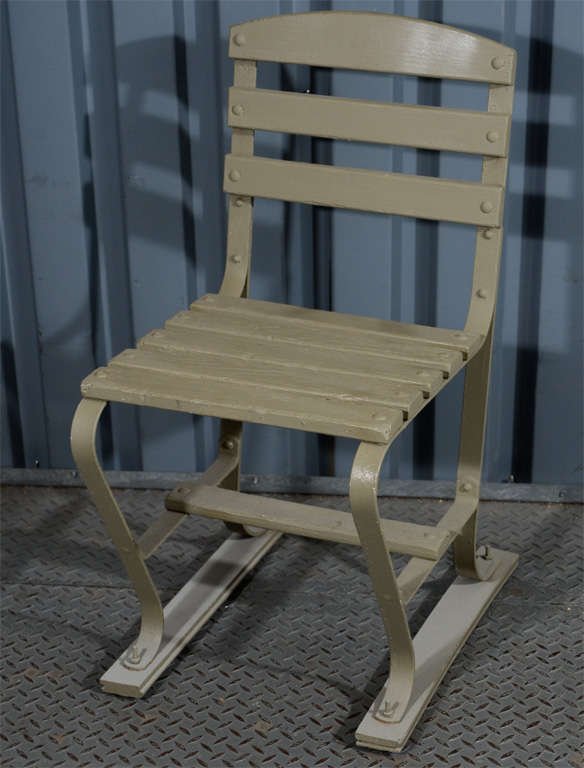 American Wood and Metal Garden Chairs For Sale at 1stDibs