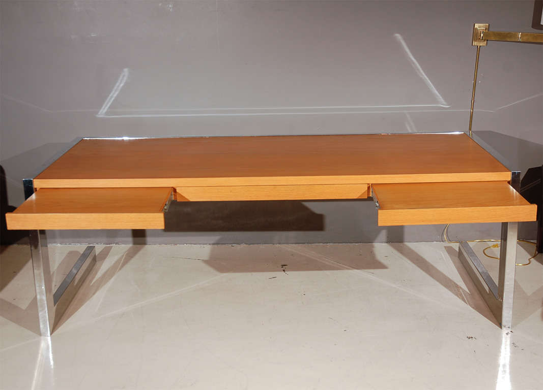 Late 20th Century Executive Brueton Desk By J. Wade Beam