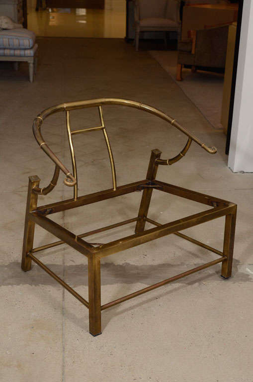 Mid-20th Century Brass Armchair By Mastercraft