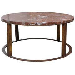 Round French Marble Top Coffee Table Round French Marble Top Coffee Table