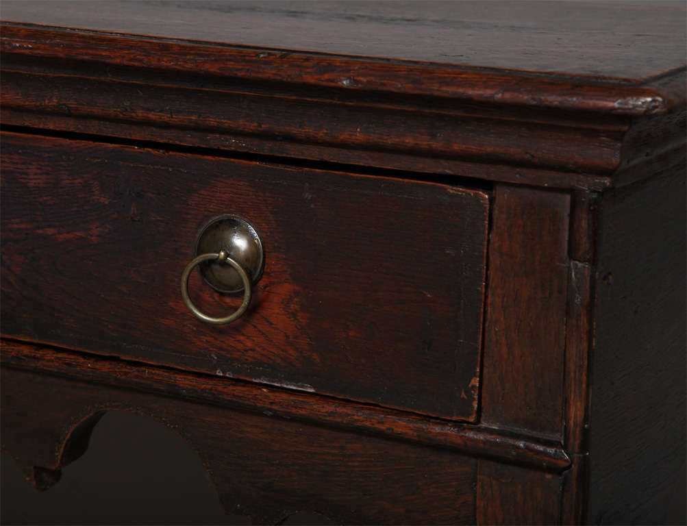 17th Century English Oak and Inlaid Walnut Side Table For Sale