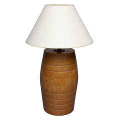 19th Century English Ceramic Barrel as Lamp