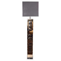 Modernist Smoked Mirrored Floor Lamp