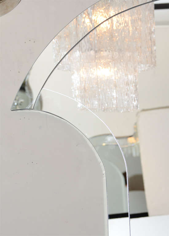 Late 20th Century Modernist Shield Mirror