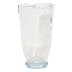 Modernist stylized Lotus Design  Hand Blown Glass by Orrefors