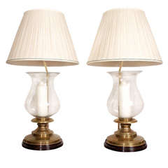 Pair of American Hurricanes Mounted as Lamps