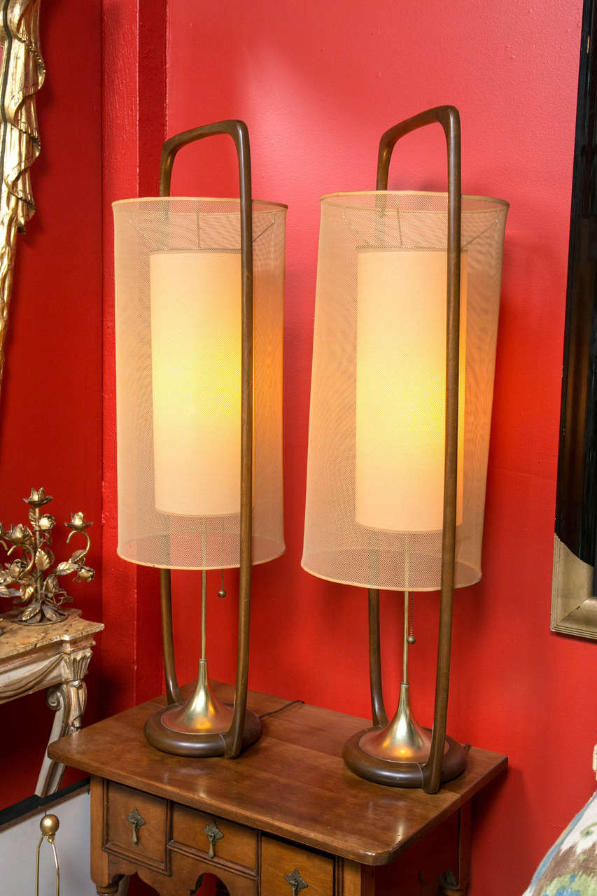 20th Century Pair of Mid-Century Modern Lamps by Modeline
