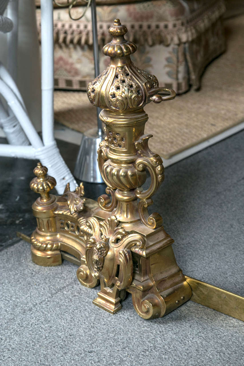 French Louise XVI Style Andirons In Excellent Condition For Sale In Stamford, CT