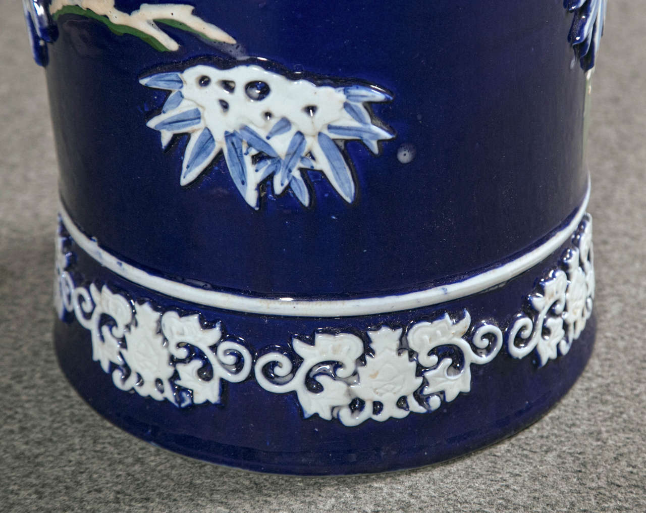 Japanese Ceramic Porcelain Umbrella or Cane Stand For Sale 3