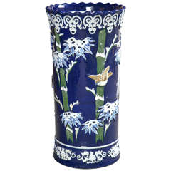 Japanese Ceramic Porcelain Umbrella or Cane Stand