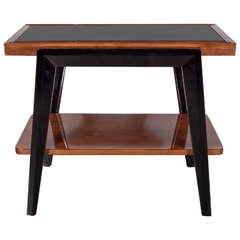 Vintage Ultra Chic Art Deco Machine Age Occasional Table with Splayed Leg Design