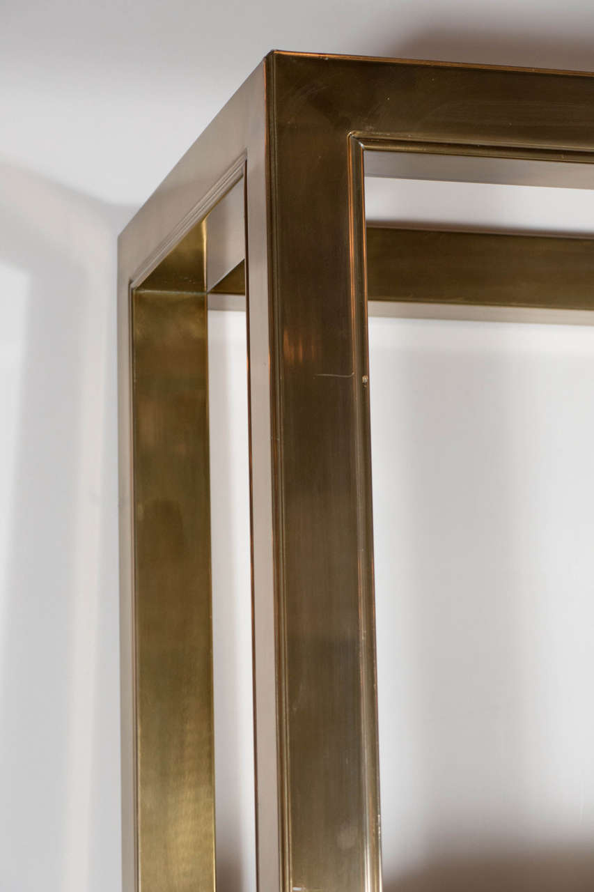 Exceptional Mid-Century Modernist Brass Etagere By Mastercraft 1