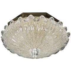Exquisite Flush Mount Murano Glass Chandelier by Barovier & Toso 3