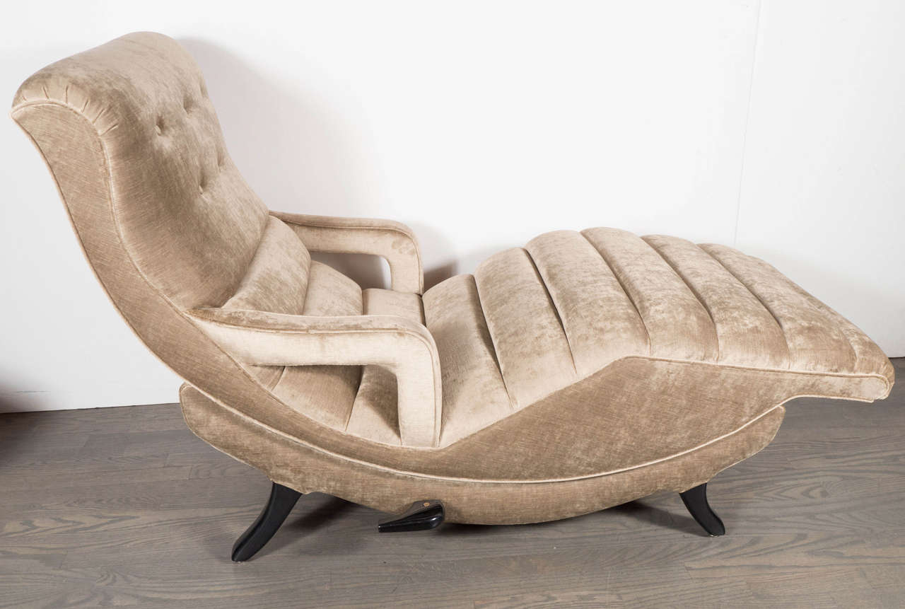 Mid-20th Century Sophisticated  Mid-Century Modernist Adjustable Chaise