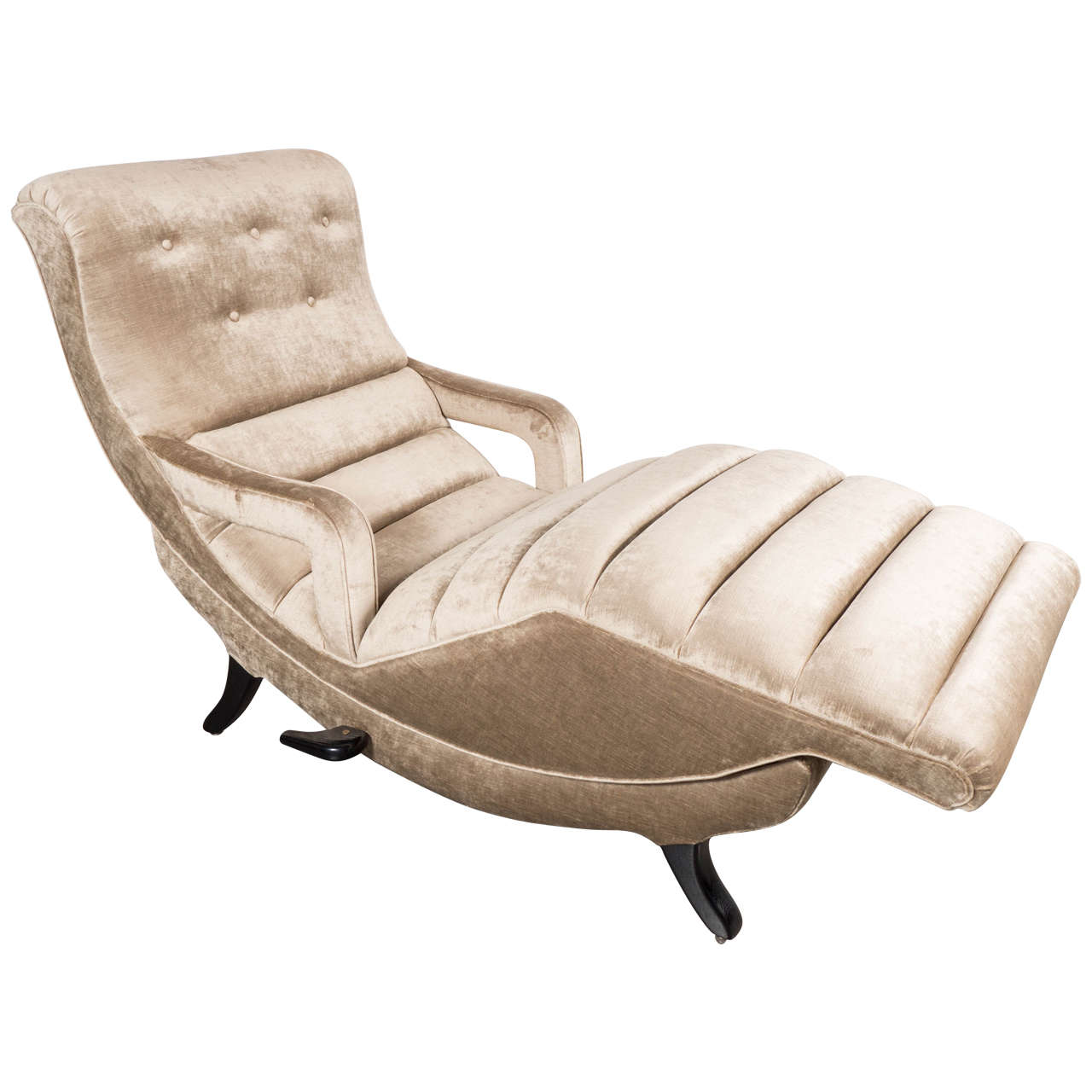 Sophisticated  Mid-Century Modernist Adjustable Chaise