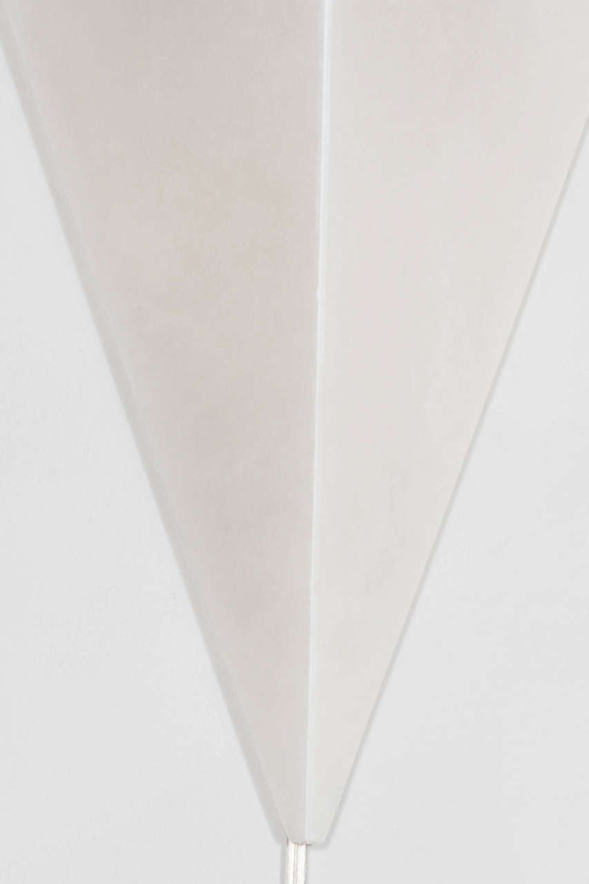 Sculptural Pair of Mid-Century Modernist Pyramid Style Alabaster Sconces In Excellent Condition In New York, NY