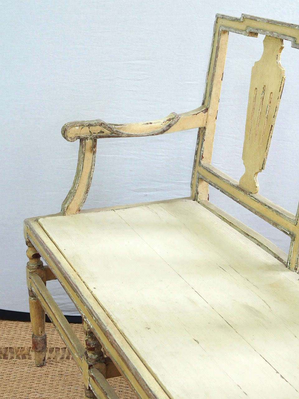 European 18th Century Painted Italian Bench For Sale