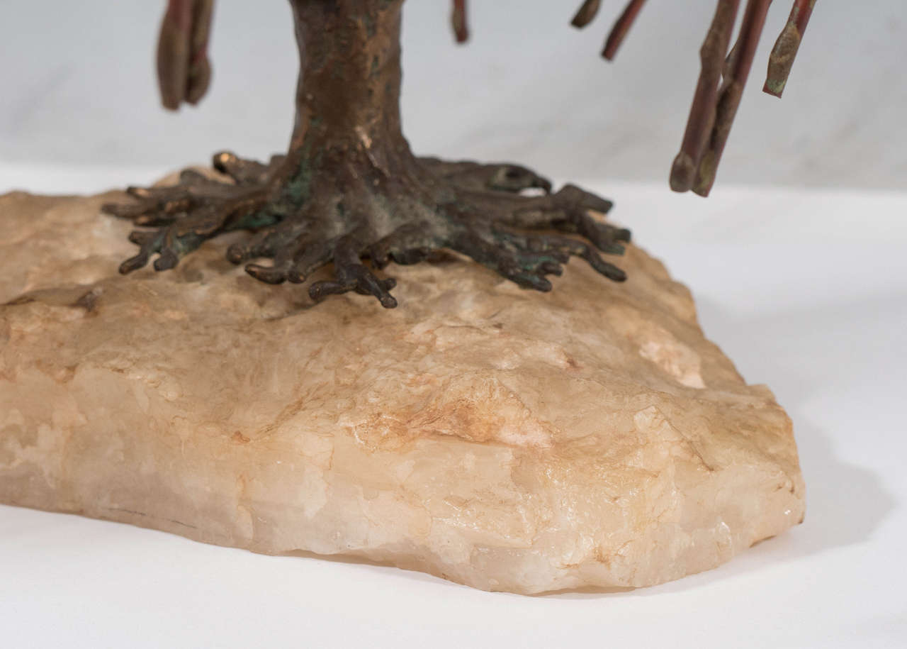 American Brian Bijan Sculptural Weeping Willow in Mixed Metals
