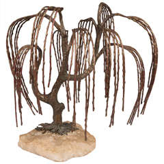 Brian Bijan Sculptural Weeping Willow in Mixed Metals
