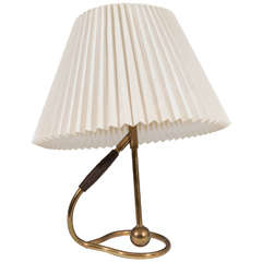 Midcentury Le Klint Brass Table Lamp by Kaare Klint with Acrylic Shade