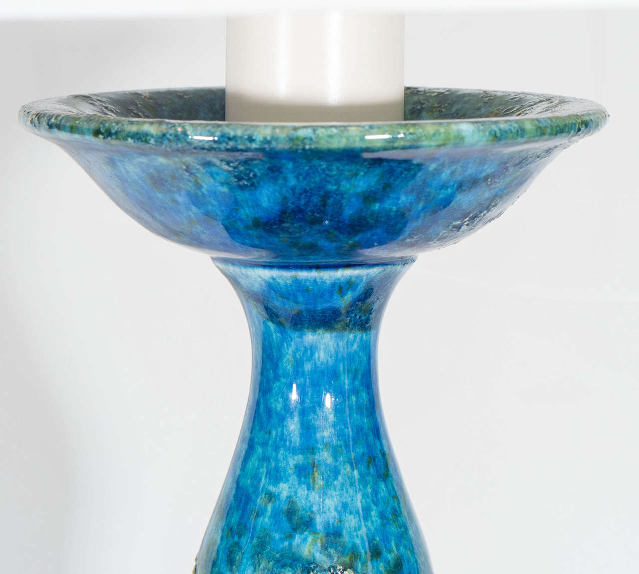 'Rimini Blu' Ceramic Pagoda Lamp attributed to Zaccagnini In Good Condition In New York, NY