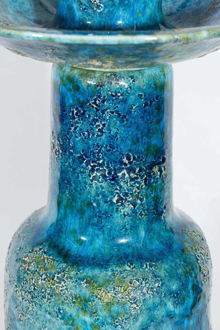 'Rimini Blu' Ceramic Pagoda Lamp attributed to Zaccagnini 1
