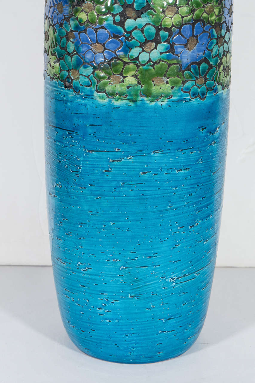 Mid-Century Modern Rosenthal Netter Blue Ceramic Lidded Jar