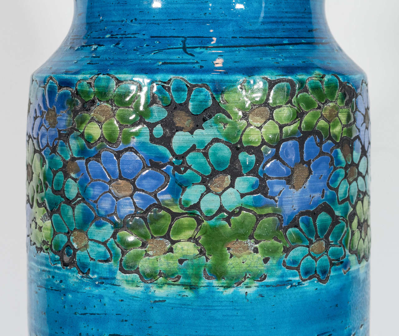 Glazed Rosenthal Netter Blue Ceramic Lidded Jar