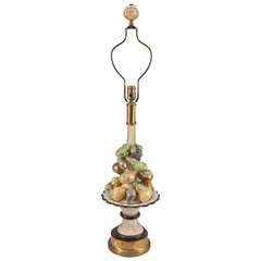  Superb Colorful Barovier & Toso Murano Glass Fruits Table Lamp