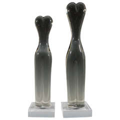 Pair of Rare Studio Glass Sculptures of Abstract Female Torsos 10