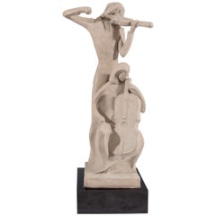 Sculptural Stringed Musician Duo by Austin Productions Inc.