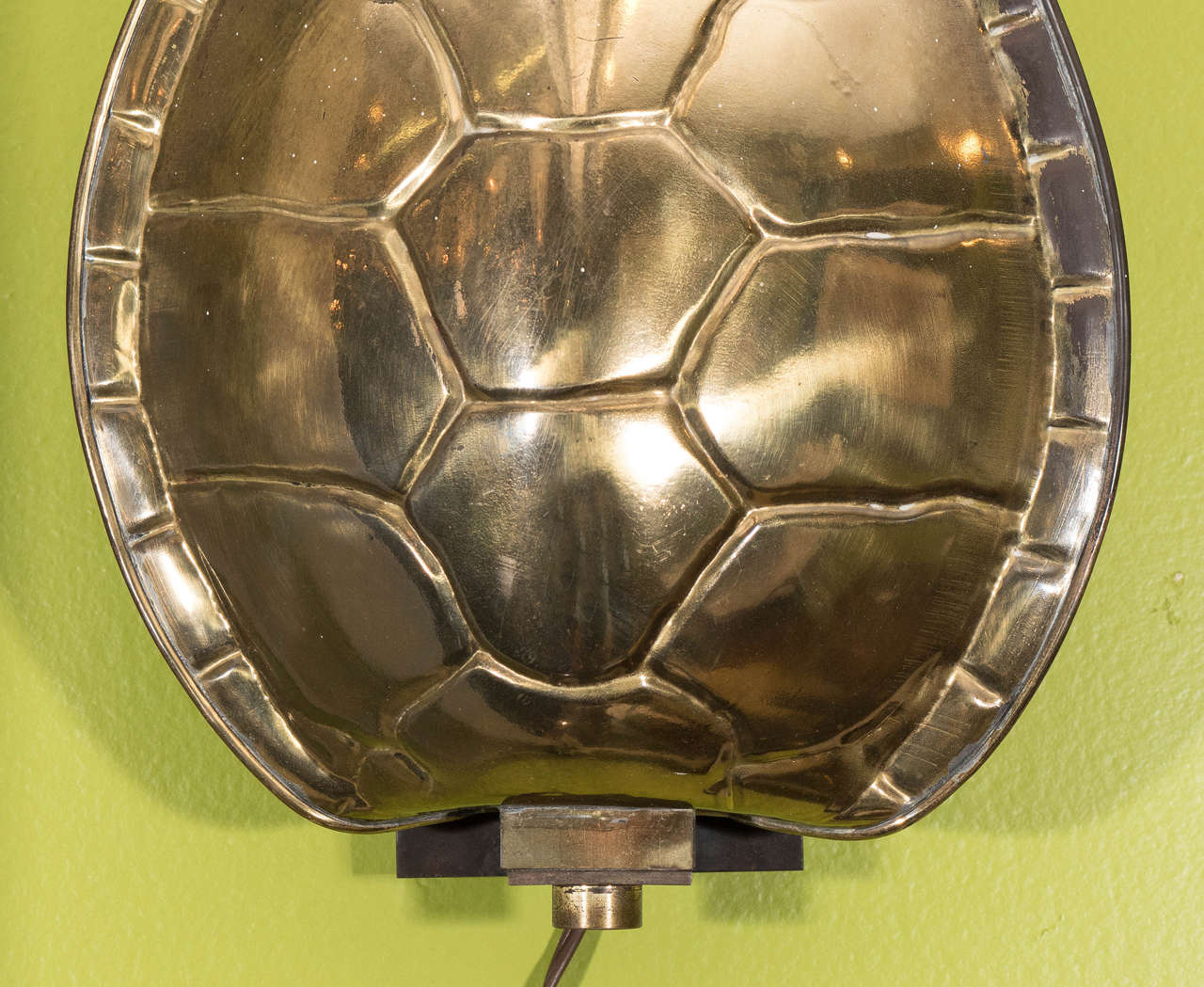 brass shell sconce