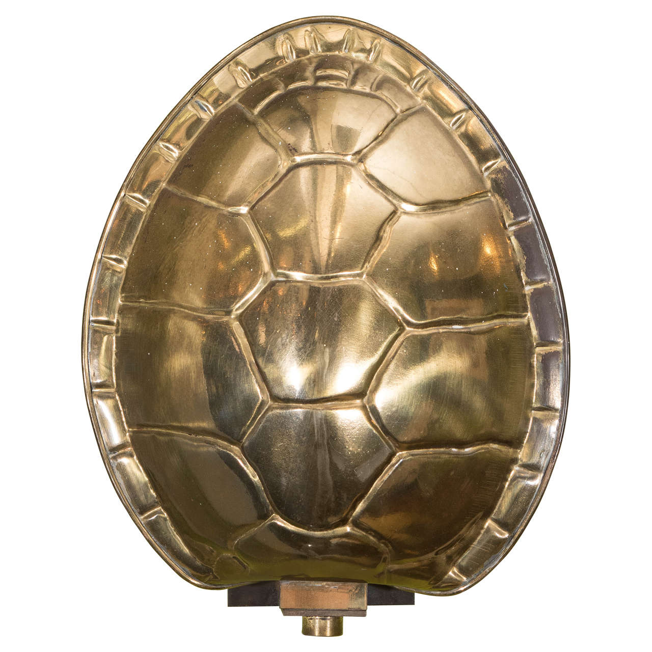 A Brass Tortoise Shell Sconce by Chapman For Sale