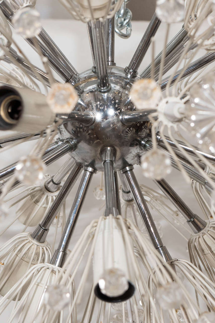 Emil Stejnar Chrome and Enamel Sputnik Chandelier In Good Condition In New York, NY