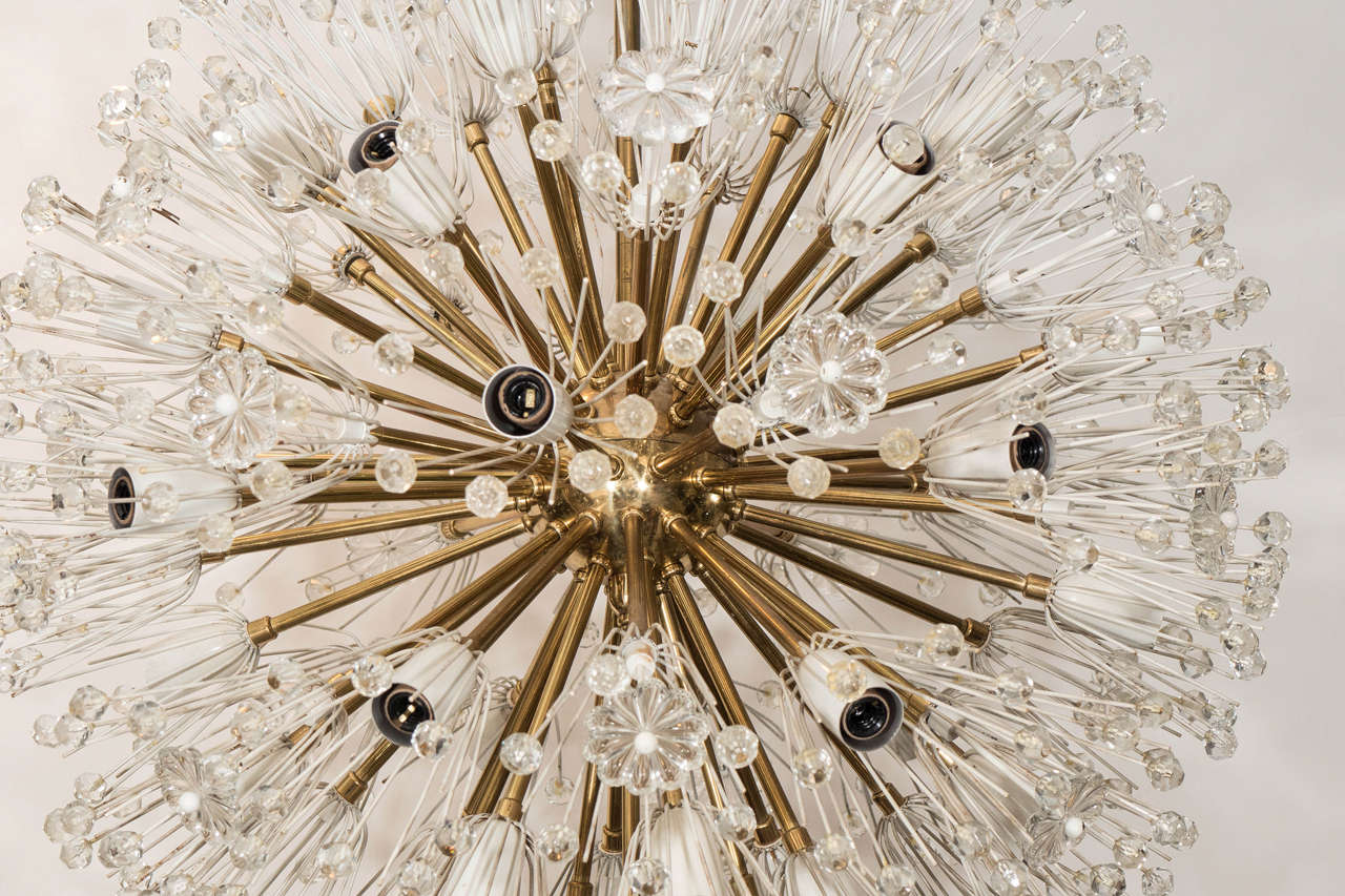 Austrian An Emil Stejnar Large Sputnik Chandelier