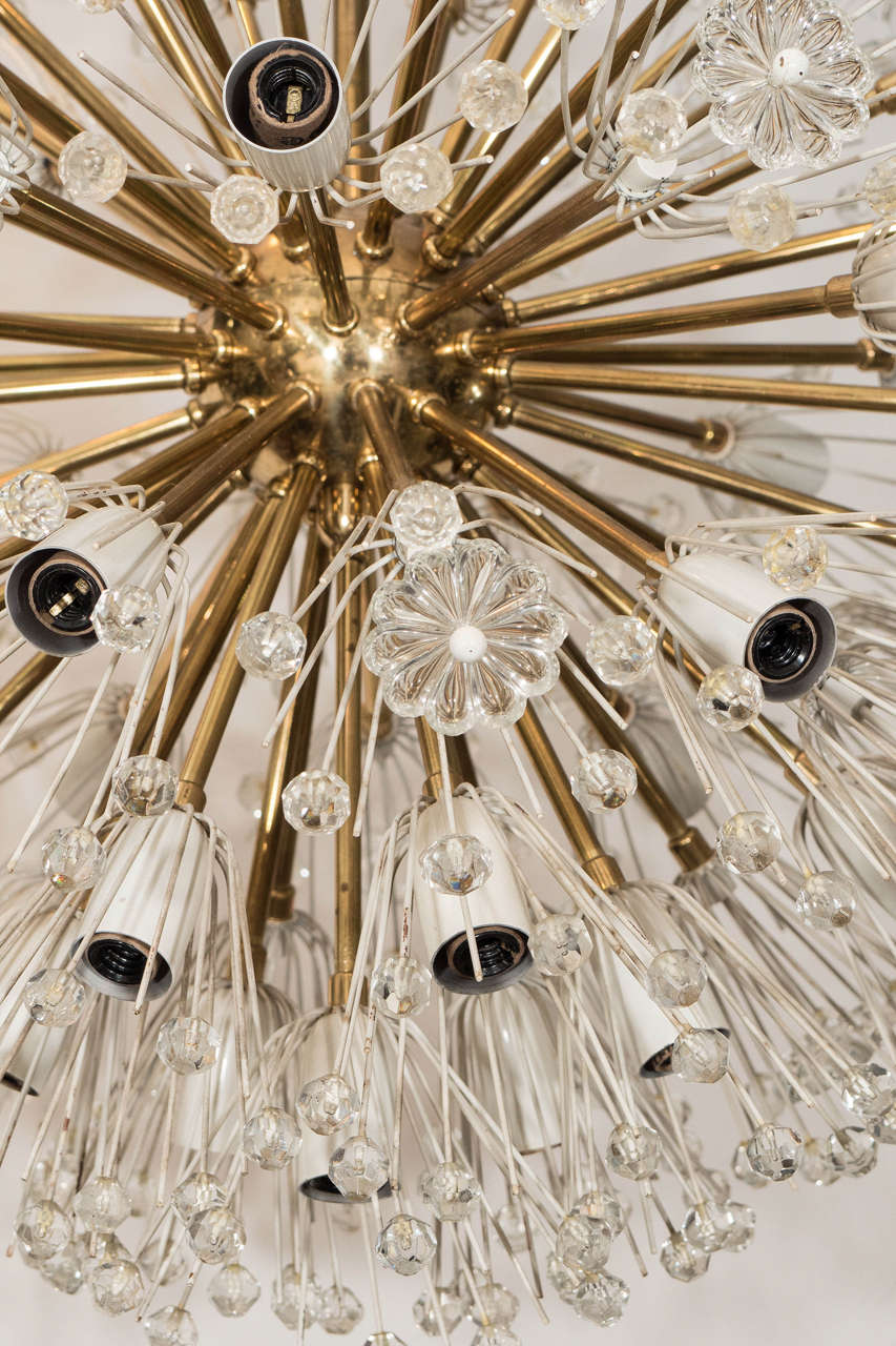 Brass An Emil Stejnar Large Sputnik Chandelier