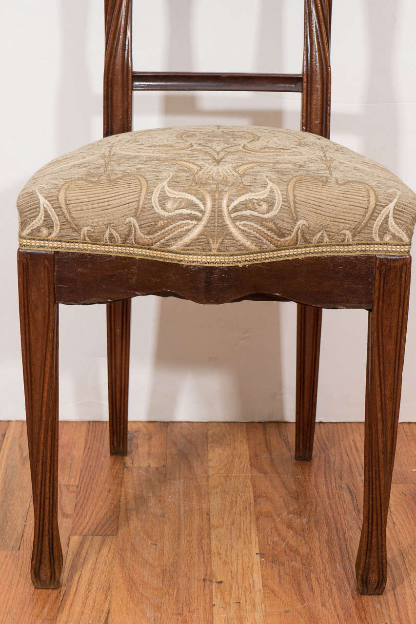 Carved French Art Nouveau 'Poppy' Chair by Louis Majorelle