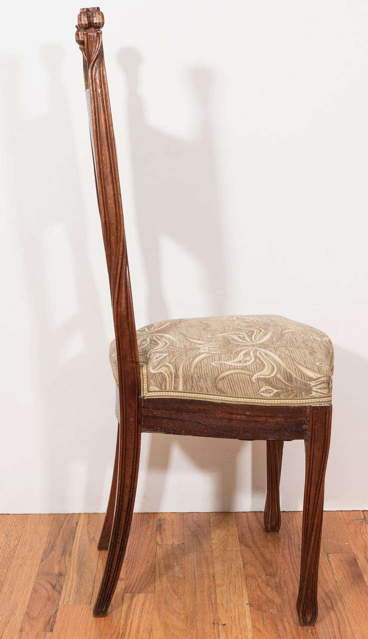 19th Century French Art Nouveau 'Poppy' Chair by Louis Majorelle