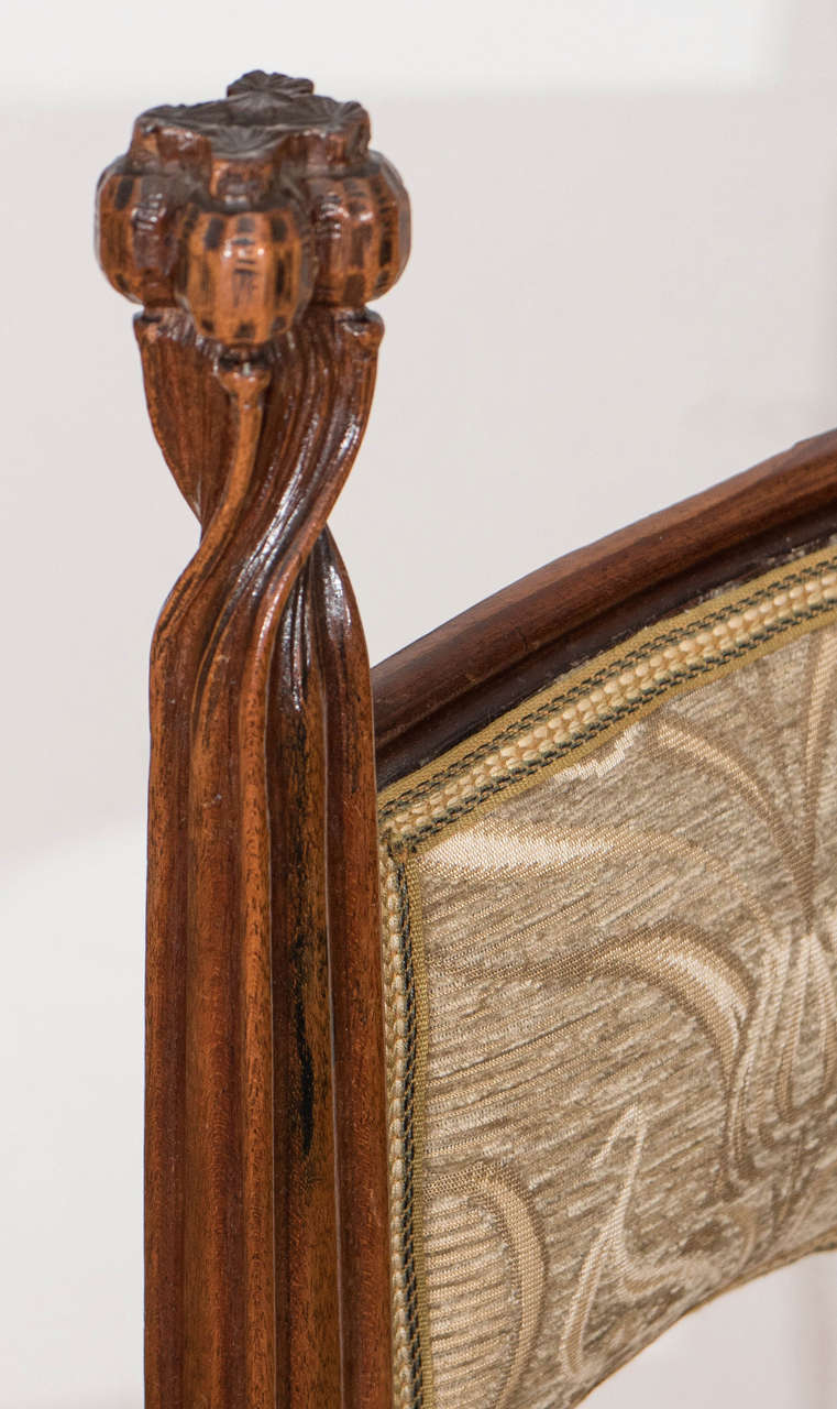 French Art Nouveau 'Poppy' Chair by Louis Majorelle 2