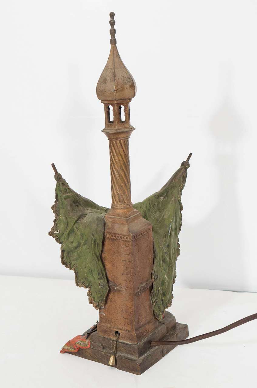Late 19th Century Bergmann Orientalist Bronze Table Lamp 1
