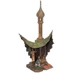 Late 19th Century Bergmann Orientalist Bronze Table Lamp 9