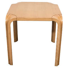 An Alvar Aalto Fan Leg Birch Side Table for ICF Group