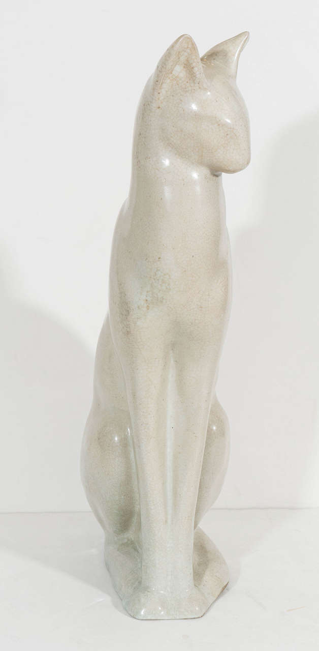 French Art Deco Ceramic Siamese Cat Sculpture at 1stDibs art deco cat