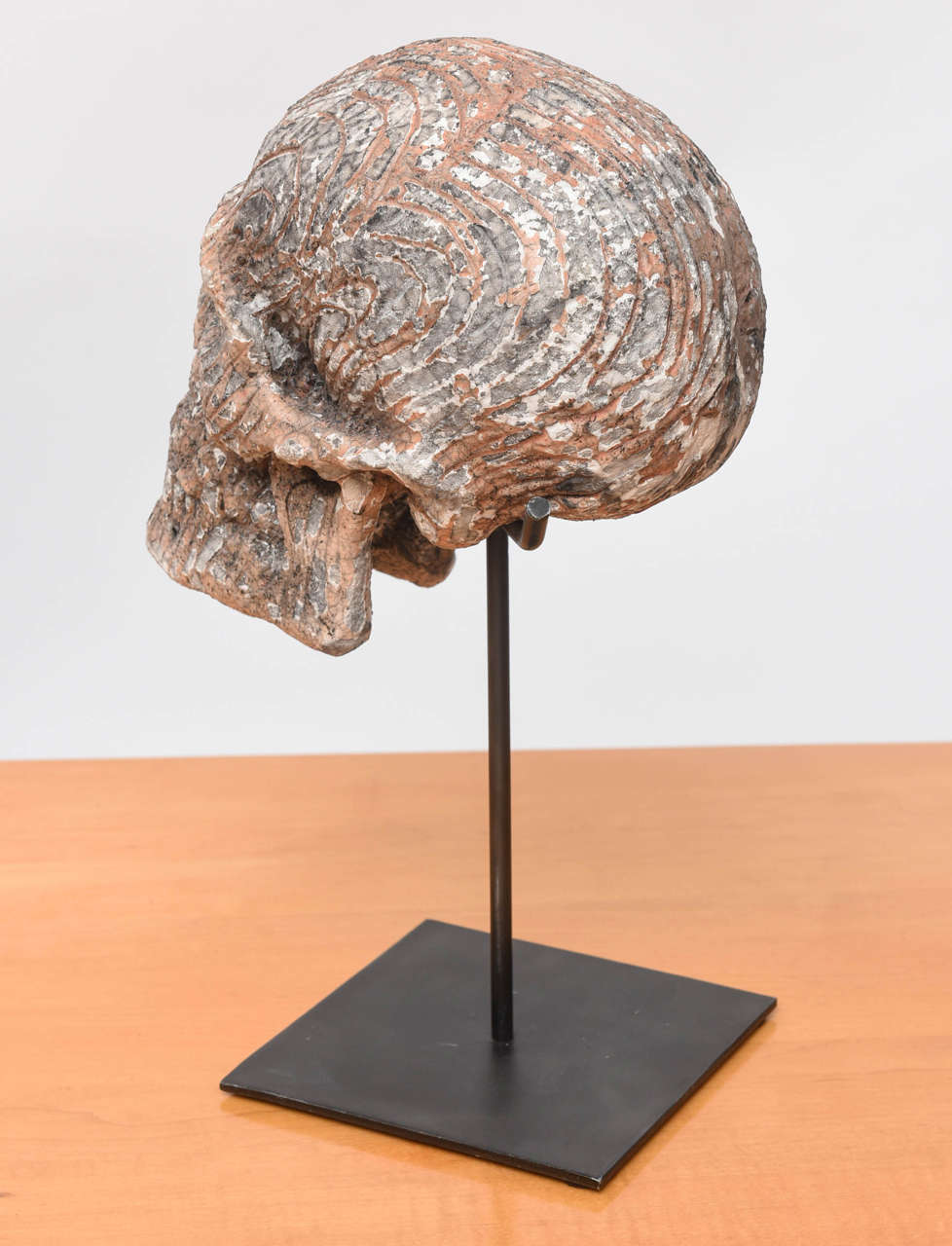 Ceramic Raku Skull by Carlo Previtali For Sale