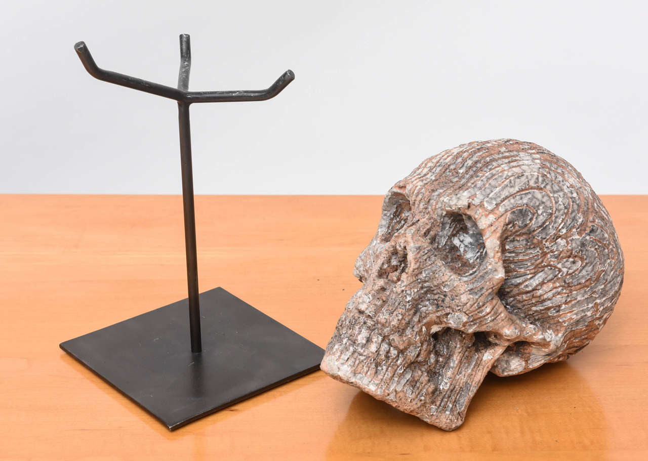 Raku Skull by Carlo Previtali For Sale 2
