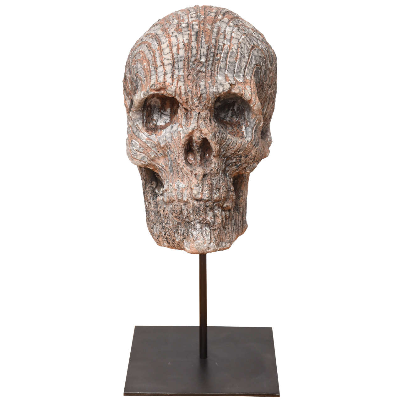 Raku Skull by Carlo Previtali For Sale